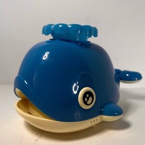Cartoon Whale Automatic Bubble Blower, Blue. Battery Powered, Not Included.
